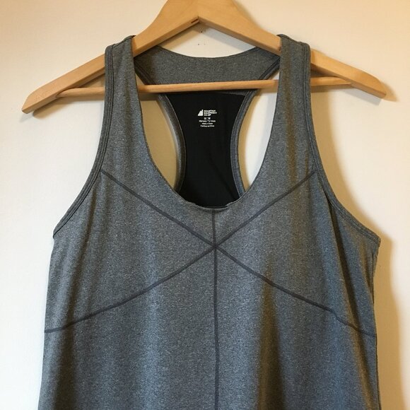MEC Grey Racer Back Inbuilt Bra Tank Top - Picture 3 of 16